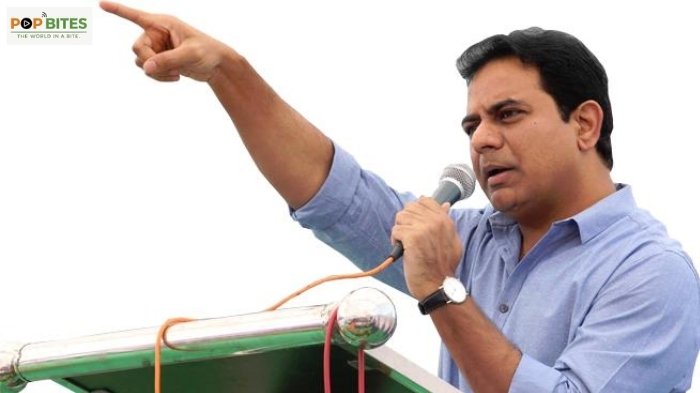 ktr alleges corruption slams state government during mancherial visit