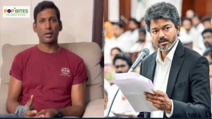 vishal cheers vijay with a whistle congratulates for the closure of liquor shops