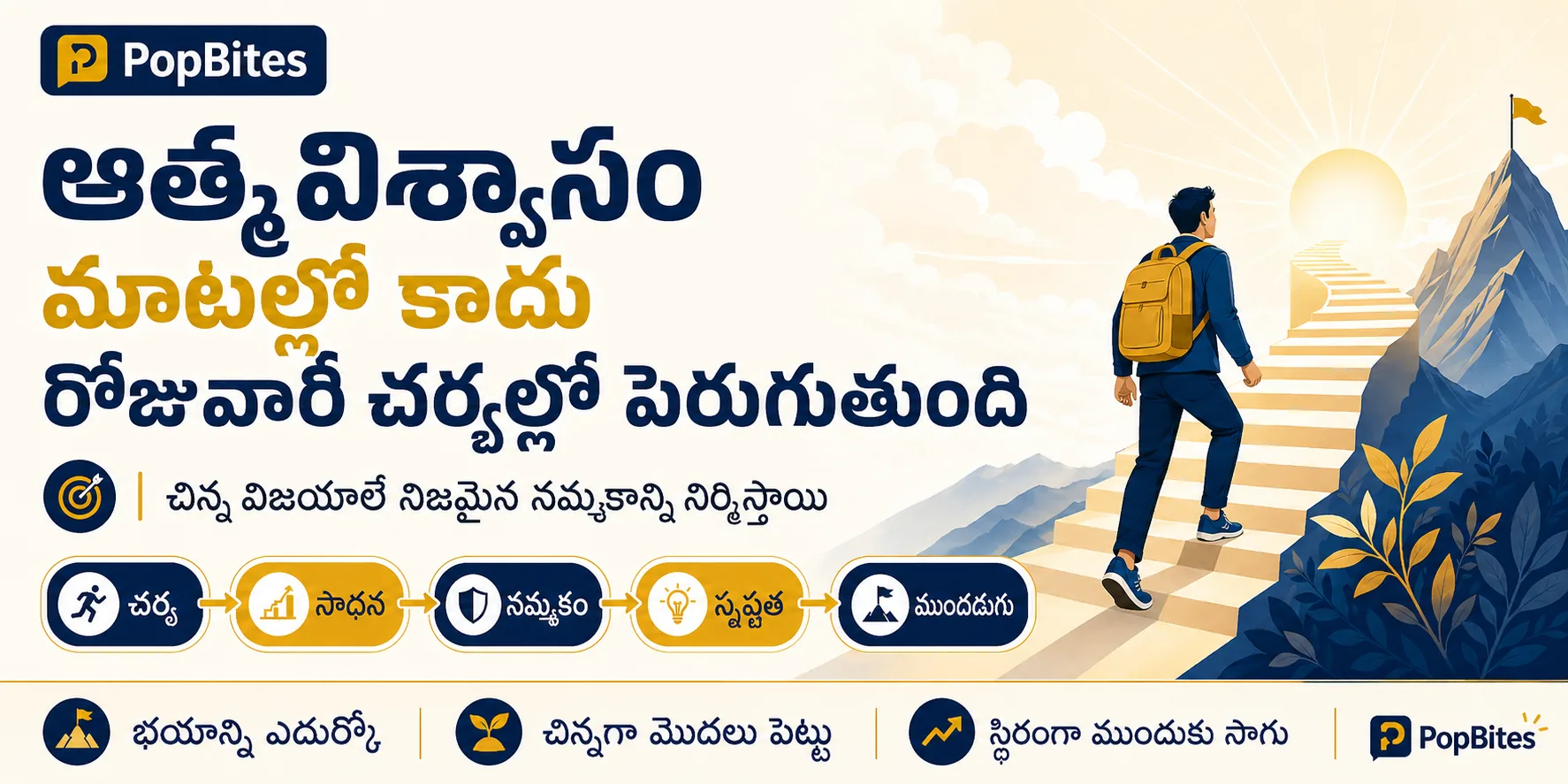 ఆత్మవిశ్వాసం మాటల్లో కాదు రోజువారీ చర్యల్లో పెరుగుతుంది