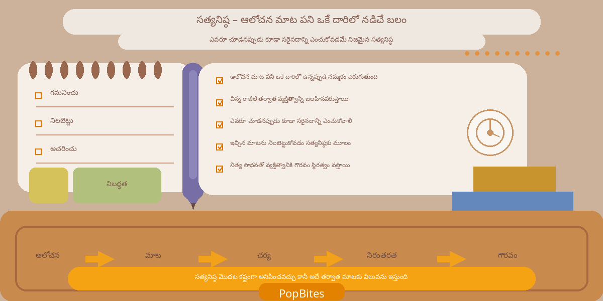సత్యనిష్ఠ – ఎవరూ చూడనప్పుడు కూడా సరైనదాన్ని ఎంచుకునే బలం