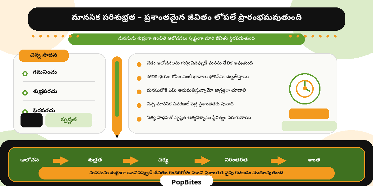 మానసిక పరిశుభ్రత – ప్రశాంతమైన జీవితం లోపలే ప్రారంభమవుతుంది