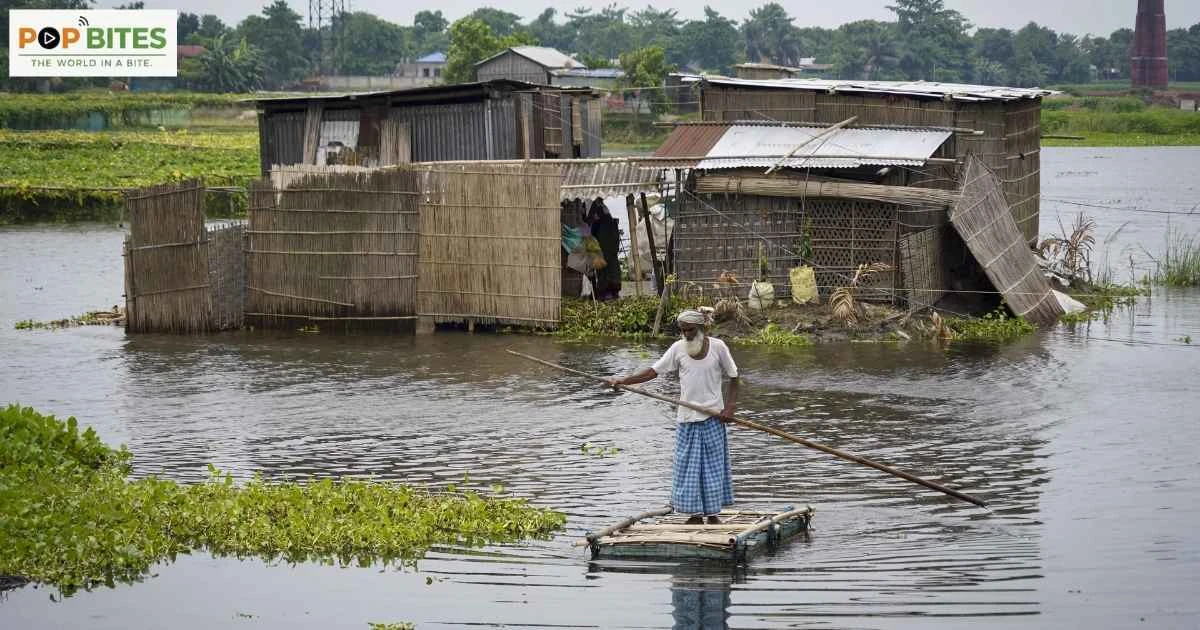 assam floods affect 16000 people train services suspended in dhemaji