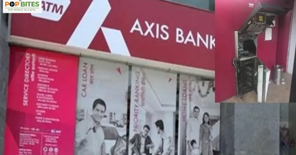 axis bank atm broken into in shamshabad 32 lakh cash stolen