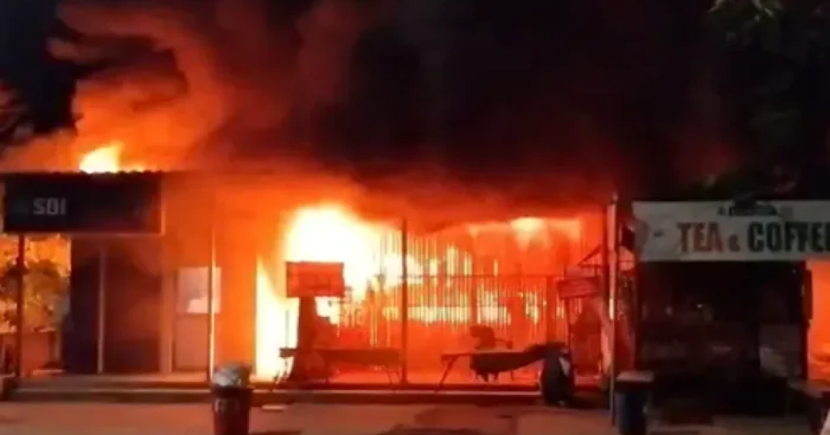 fire accident in the surroundings of annavaram temple