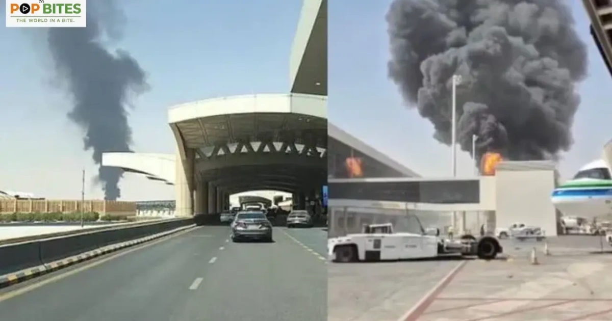 riyadh airport missile attack video goes viral passengers flee after blast