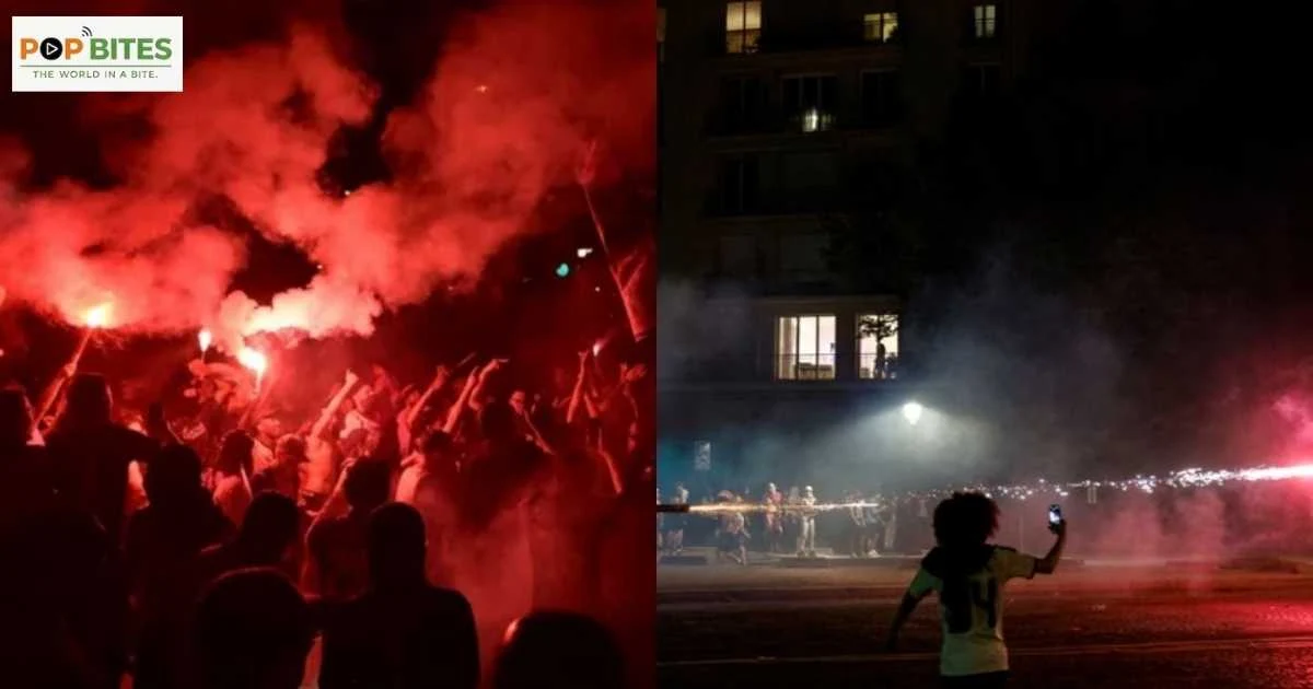 paris police arrest over 130 after psg champions league celebrations turn violent