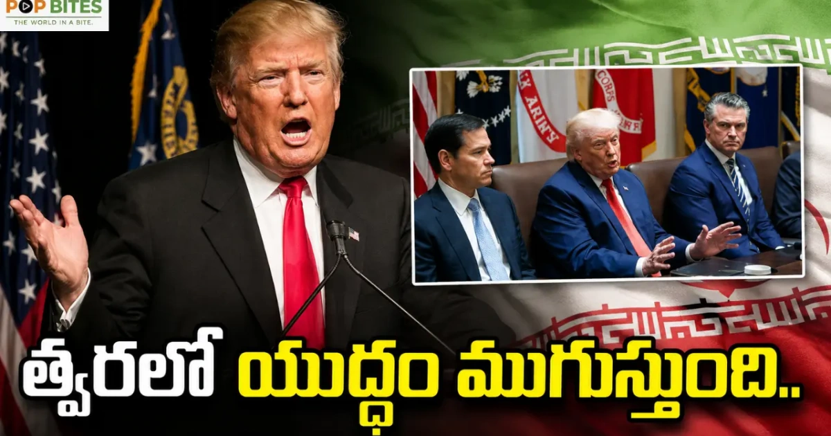 trump says iran war could end soon talks underway